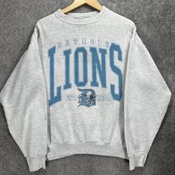 vintage detroit football sweatshirt, vintage nfl detroit football crewneck, lions football shirt