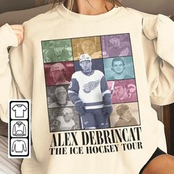 alex debrincat detroit ice hockey merch shirt, red wings vintage 90s bootleg sweatshirts, hockey american eras tour fan