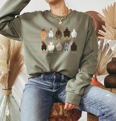chicken sweatshirt, thanksgiving sweater, mothers day chicken sweatshirt, women chicken sweatshirt, love chickens, funny