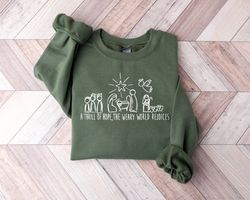 christian christmas sweatshirt, nativity scene sweater, christmas nativity shirt, true story nativity, religious christm