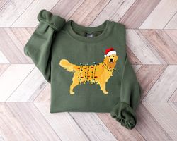 christmas golden retriever shirt, happy new year dog tshirt, christmas lights tee, christmas dog tee, golden mom tshirt,