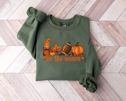 tis the season shirt,fall pumpkin shirt,pumpkin latte,sweatshirt for women,women fall tees,fall season shirt,cute pumpki