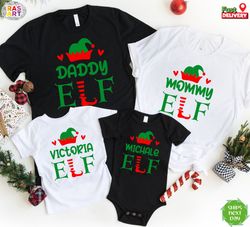 custom elf family christmas shirt, elf squad shirt, matching family xmas shirt, im the sassy elf shirts, family xmas elf