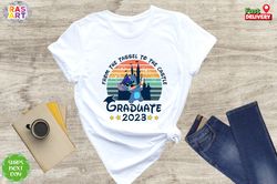 stitch graduate 2023 shirt, disney graduation shirt, class of 2023 shirt, from the tassel to the castle, senior class sh