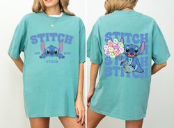 comfort colors disney stitch est 2002 shirt, stitch balloons shirt, stitch summer trip shirt, magical snacks shirt, stit