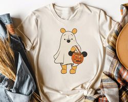 disney pooh bear ghost shirt, winnie the pooh halloween shirt, disneyland halloween shirt, halloween pumpkin shirt, hall