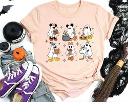 mickey and friends ghost shirt, disney halloween shirt, mickey halloween tee, spooky season shirt, disney horror shirt,