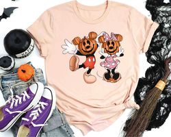 mickey minnie pumpkin halloween shirt, disney halloween party tee, spooky season shirt, disney pumpkin shirt, disneyland