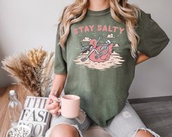 comfort colors t-shirt, beach t-shirt, stay salty, distressed t-shirt, oversized t-shirt, vintage tee, skeleton, grunge,