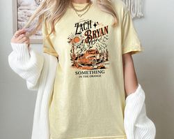 comfort colors zach bryan orange shirt, fan gift, country apparel, music country singer shirt, heartbreak zach clothing,