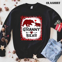 official bleached granny bear xmas funny family christmas t-shirt - olashirt