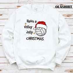 christmas volleyball t-shirt, have a volley jolly christmas shirt - olashirt