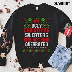 new ugly christmas sweater pattern funny christmas t-shirt - olashirt