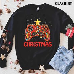 official this is my christmas pajama video game xmas lights t-shirt - olashirt