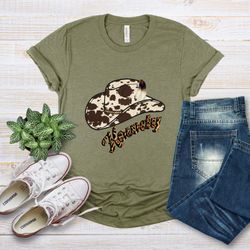 howdy cowboy hat tshirt, leopard country hat shirt, western cowgirl shirt, western clothing, gift for women, gift for fr