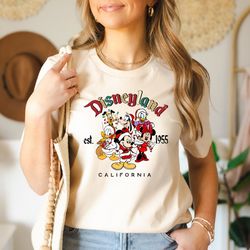 disneyland est 1955 california shirt, mickey and friends shirt, disneyland trip shirt, vintage xmas shirt, cute disneyla