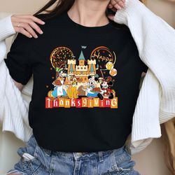 disneyland happy thanksgiving shirt, disney characters magic kingdom cute mickey and friends thanksgiving shirt, fall vi