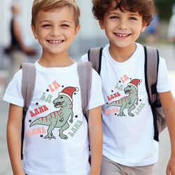 fa la rawr rawr dinosaur christmas shirt, t-rex holiday party gift shirt, christmas t-rex holiday shirt, christmas dino