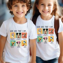 god says that i am mickey mouse characters tee, disney family shirt, disney gift shirt, disney mickey and friends shirts