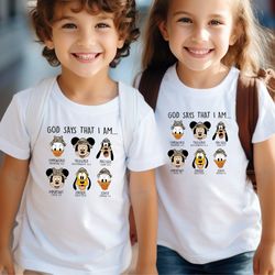 god says that i am mickey mouse characters tee, disney family shirt, disney gift shirt, disney mickey and friends shirts