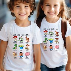 god says that i am shirt, toy story shirt, toy story group shirt, disney family matching shirt, disney trip shirts, disn