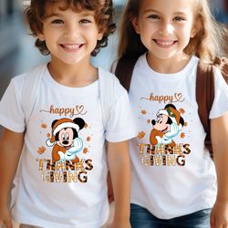 happy thanksgiving shirt, disney characters happy thanksgiving shirt, disney fall vibes, disney thanksgiving tee, thanks