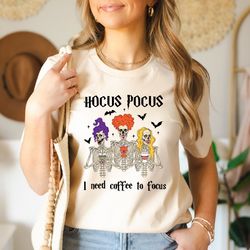 hocus pocus sanderson sisters latte drink shirt, halloween trick-or-treat shirt, funny halloween dancing skeleton shirt,