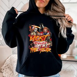 horror movie killers sweatshirt, its the most wonderful time of the year halloween, scary friends, halloween tee, horror