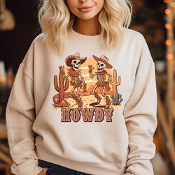 howdy cowboy t-shirt, skeleton cowboy tee, howdy shirt, cowboy shirt, halloween shirt, dancing skeleton tee, halloween s