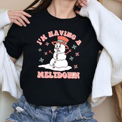 im having a meltdown melting snowman christmas shirt, merry christmas i live tee, christmas holiday gift shirt, christma