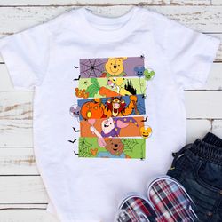 pooh character halloween shirt, pooh and co shirt, pooh and friends shirt, trick or treat shirt, winnie the pooh hallowe