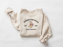 winnie the pooh christmas sweatshirt, disney christmas pooh sweater, disneyland gifts, christmas disney vacation shirt,