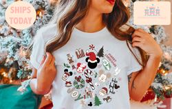 vintage mickey and friend christmas shirt,disney ears christmas shirt,disney christmas shirt,disney trip shirt,disney fa