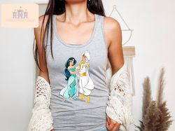 womens princess jasmine tank top, jasmine womens shirt, aladdin jasmine top, princes genie shirt, jasmine and raja shirt