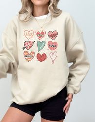 positive affirmations sweatshirt, teacher valentine gift from student, retro valentine sweater, valentine sweatshirt tea