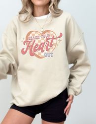 teach your heart out valentine sweatshirt, teacher valentine gift from student, retro valentine sweater, valentine sweat