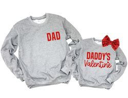 daddy daughter valentines day matching shirts, toddler valentine gift girl dad valentines day gift from daughter daddys