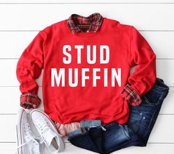 stud muffin shirt, boys valentines sweatshirt, baby boy valenetines day outfit, toddler boy valentine sweater, trendy ki