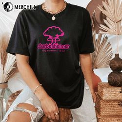 barbenheimer movie black barbie t shirt funny meme - happy place for music lovers