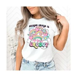 hello second grade shirt,second grade is groovy tee,back to school shirt,kindergarten teacher tee,teacher appreciation t