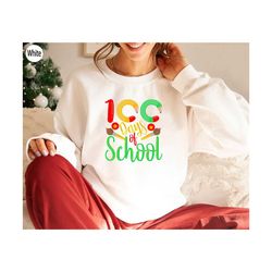 100 days of school sweatshirt, 100 day tshirt, 100th day of school celebration, student hoodie,back to school shirt, gif