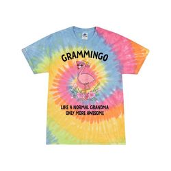 tie dye flamingo shirt, tie dye shirt, grammingo shirt, grandmother tshirt, 4th of july gift, patriotic shirt, grammingo