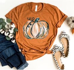 fall pumpkin shirt, cute fall shirt, thanksgiving tshirt, graphic tee for women, pumpkin spice tee, teacher fall shirt,