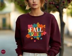 fall vibes sweatshirt, halloween sweatshirt, fall sweatshirt, fall leopard sweatshirt, fall time sweatshirt, cute thanks