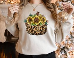 floral pumpkin shirt, leopard pumpkin shirt, cheetah pumpkin shirt, sunflower pumpkin shirt, halloween gift for family,