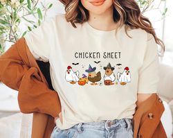 halloween chickens shirt, chicken sheet, ghost chickens sweatshirt, funny chicken shirt, chicken lover shirt, spooky shi