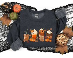 fall coffee sweatshirt, cute halloween fall shirt, mouse ears coffee lover shirt, pumpkin spice latte drink cup,psl love