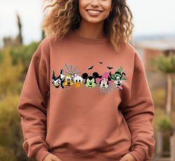 comfort colors disney spooky sweater, spooky mouse and friends sweatshirt, pumpkin mickey, mickey boo halloween sweater,