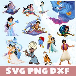 aladdin disney svg,png,dxf,aladdin disney svg bundle,png,dxf,vinyl cut file, png, ai printable design files