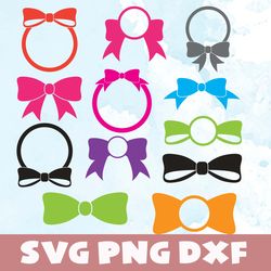 bow svg,png,dxf,bow bundle svg,png,dxf,vinyl cut file, png, ai printable design files